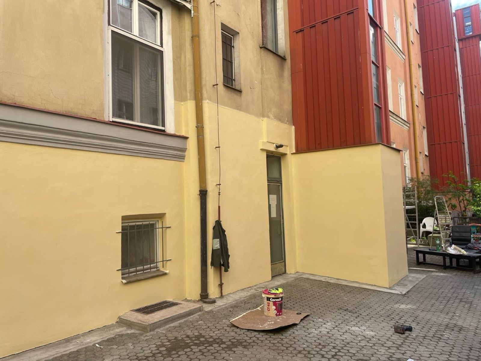 Oprava fasády dvora – po